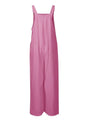 Paola Women Solid Color Wide Leg Linen Jumpsuits - Vestir en Moda
