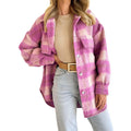 Patty Autumn Women Plaid Woolen Thick Coat - Vestir en Moda