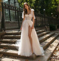 Paulette Women Clothing Sling Wedding Split Dresses - Vestir en Moda