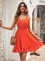 Payton Casual Simple Solid Color Suspender Waist Dress - Vestir en Moda