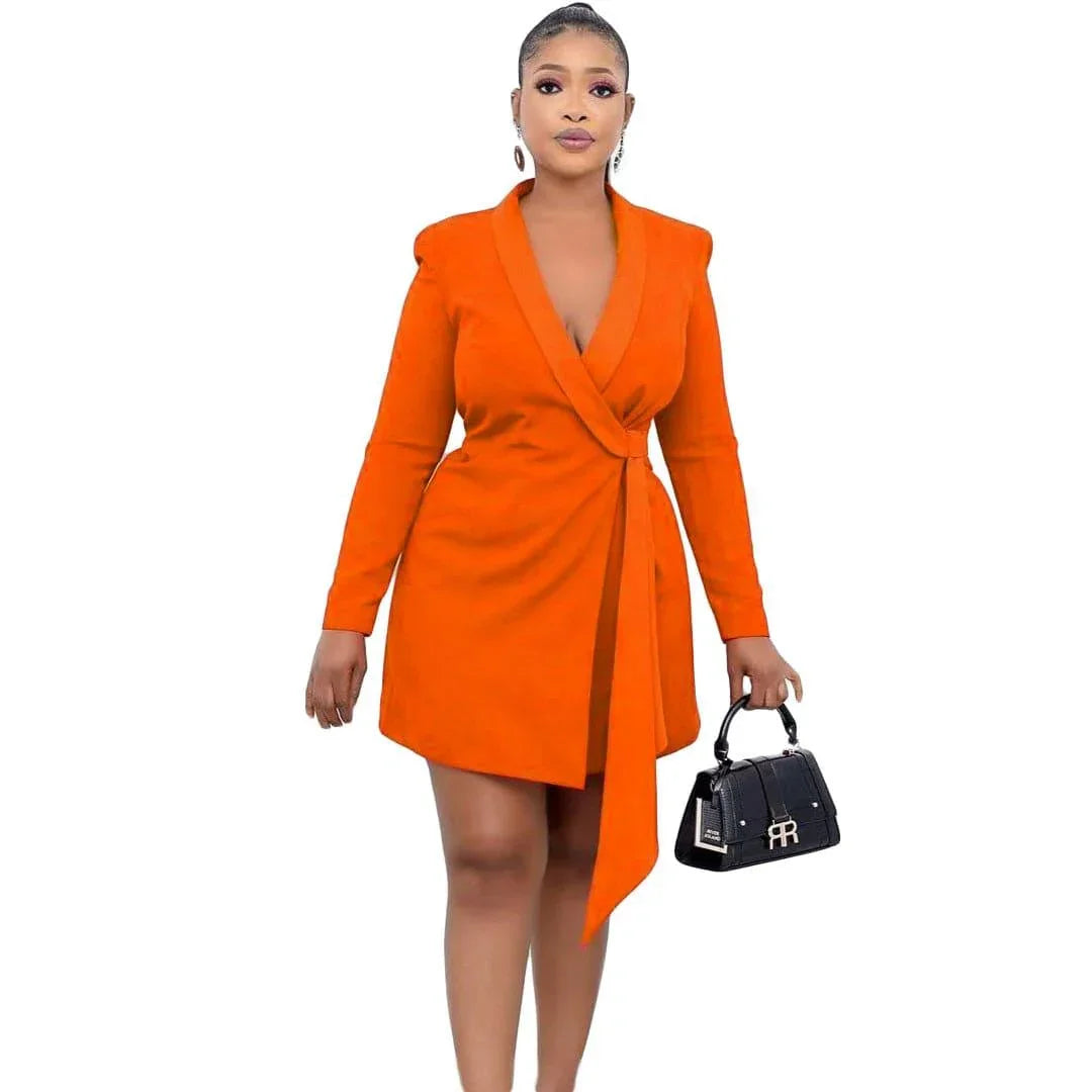 Penelope Plus Size Autumn Office Slim Suit Skirt Dresses - Vestir en Moda