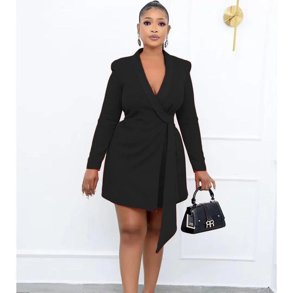 Penelope Plus Size Autumn Office Slim Suit Skirt Dresses - Vestir en Moda