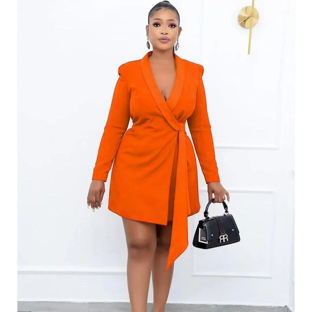 Penelope Plus Size Autumn Office Slim Suit Skirt Dresses - Vestir en Moda