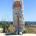 Phillian Hipster Sexy American Workwear Wide Leg Woven Pants - Vestir en Moda