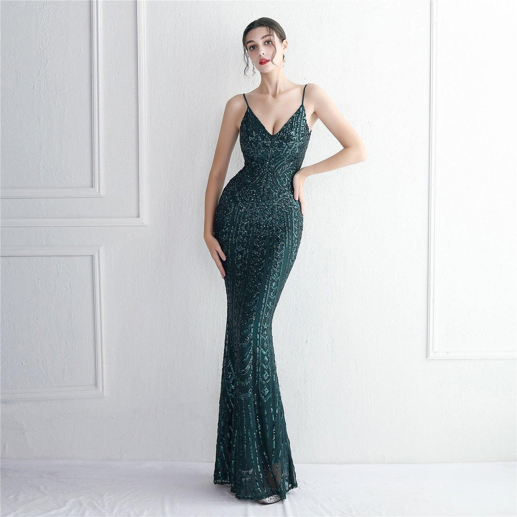 Phoebe Floral Sling Fishtail Dresses - Vestir en Moda