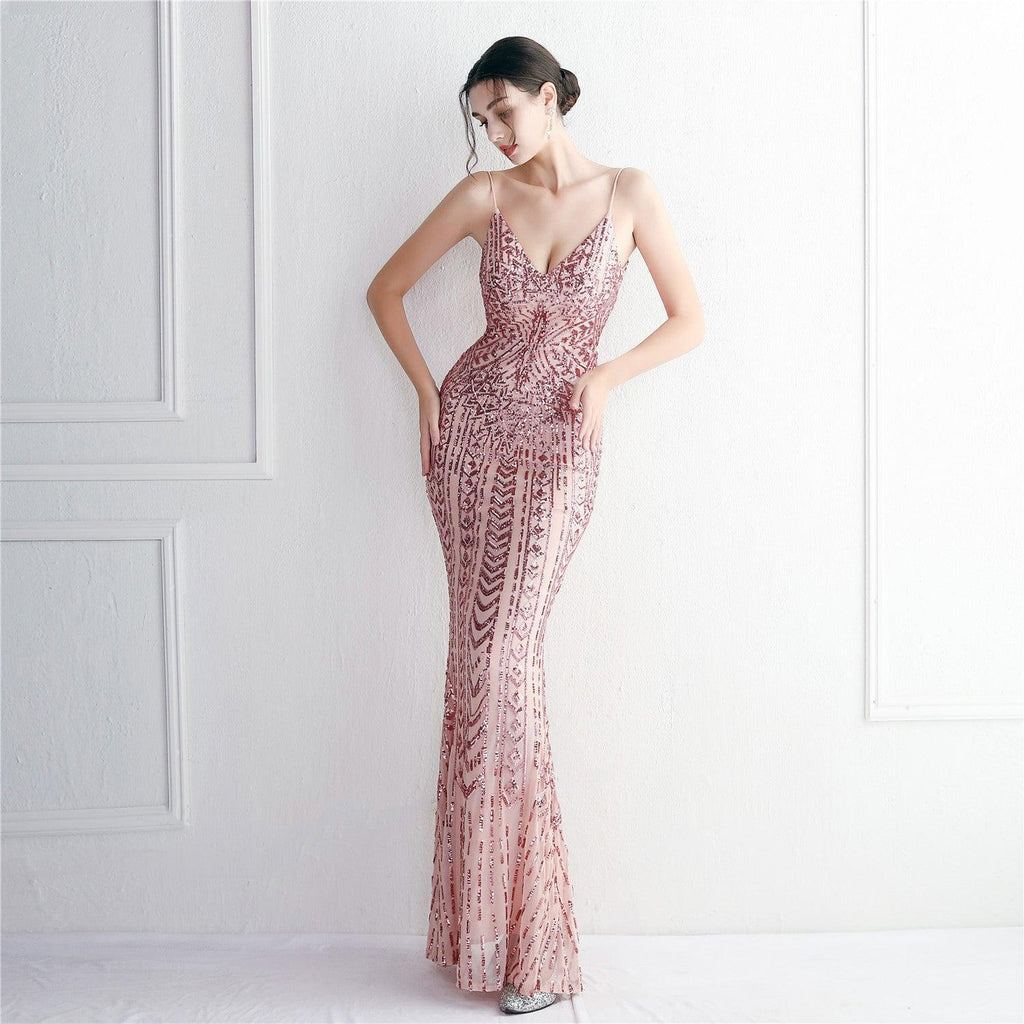 Phoebe Floral Sling Fishtail Dresses - Vestir en Moda