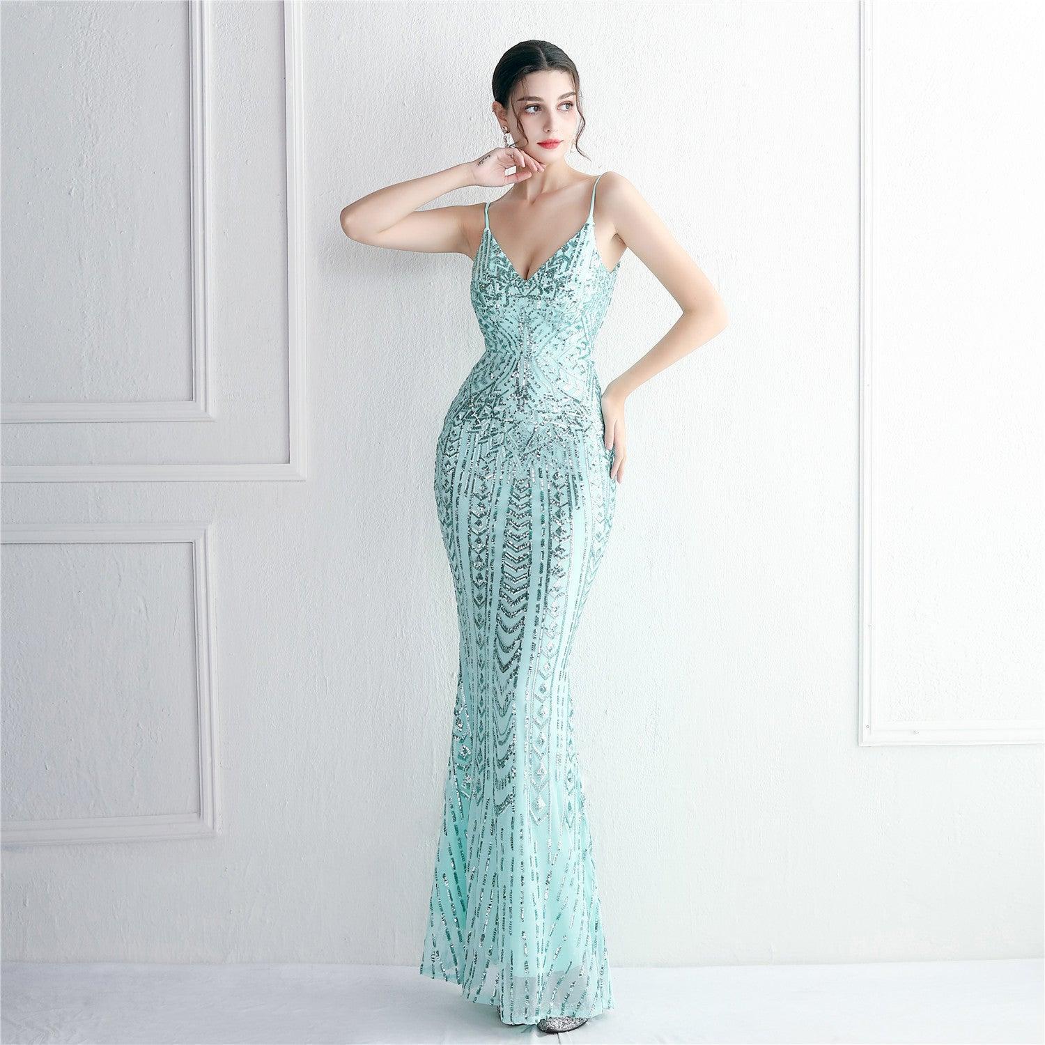 Phoebe Floral Sling Fishtail Dresses - Vestir en Moda