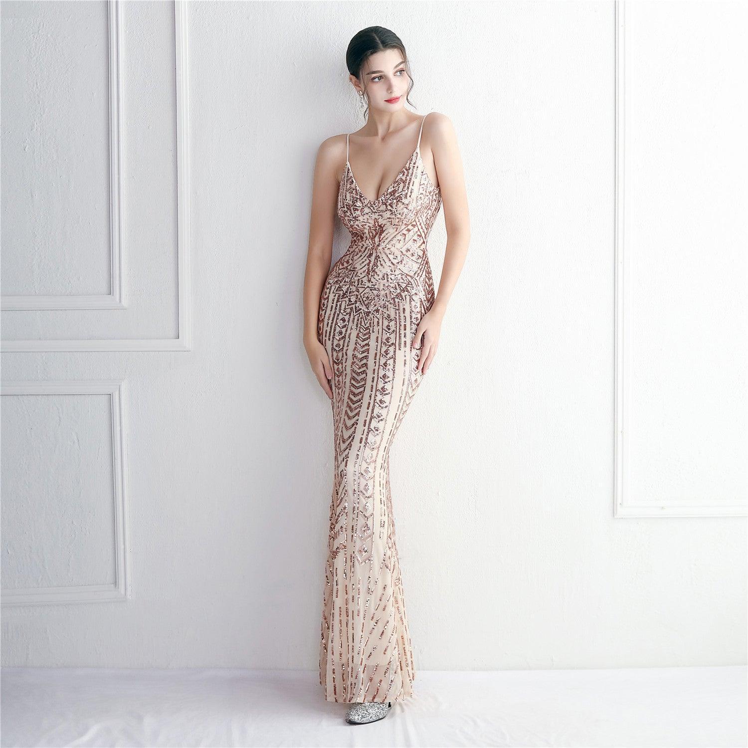 Phoebe Floral Sling Fishtail Dresses - Vestir en Moda