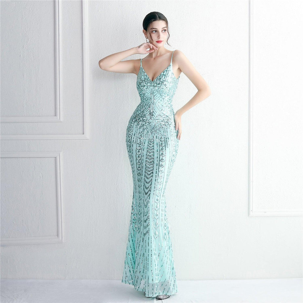 Phoebe Floral Sling Fishtail Dresses - Vestir en Moda
