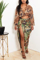 Phoebe Pocket Button Personalized Camouflage Pocket Slit Tassel Skirt - Vestir en Moda