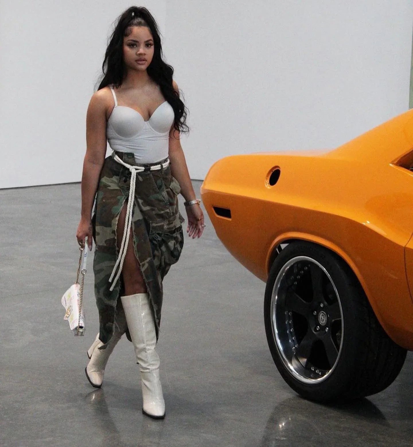 Phoebe Pocket Button Personalized Camouflage Pocket Slit Tassel Skirt - Vestir en Moda