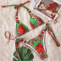 Piper Rhinestone Crystal Diamond Metal Chain Bikinis Swimwear - Vestir en Moda