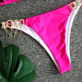 Piper Rhinestone Crystal Diamond Metal Chain Bikinis Swimwear - Vestir en Moda