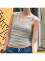 Presley Retro Printed Fitted Tank Tops - Vestir en Moda