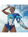 Princess Tie Dyed Ruffled One Shoulder Swimsuit - Vestir en Moda