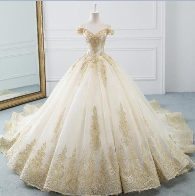Gorgeous Ball Gown Wedding Dress with Beading
