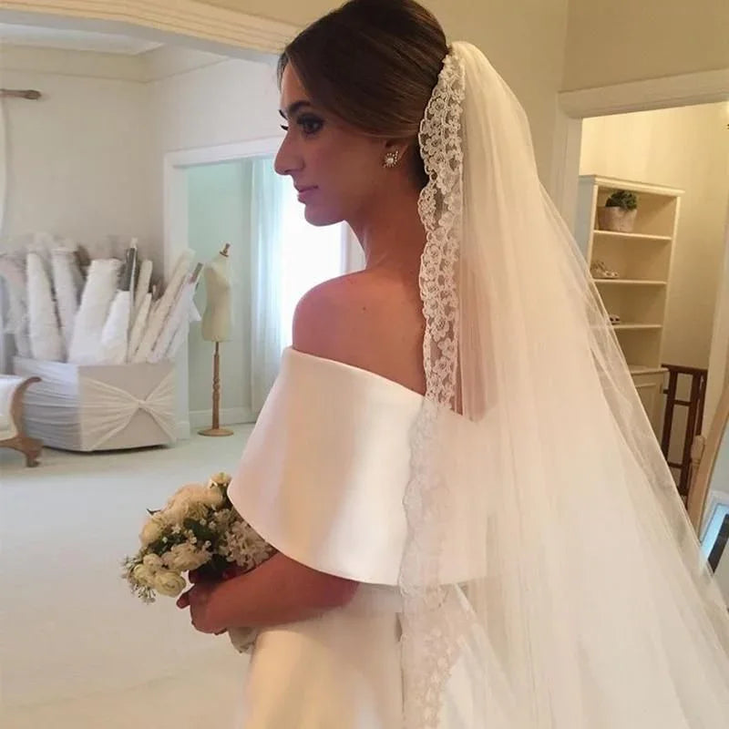 Vintage Satin A-line Wedding Dress