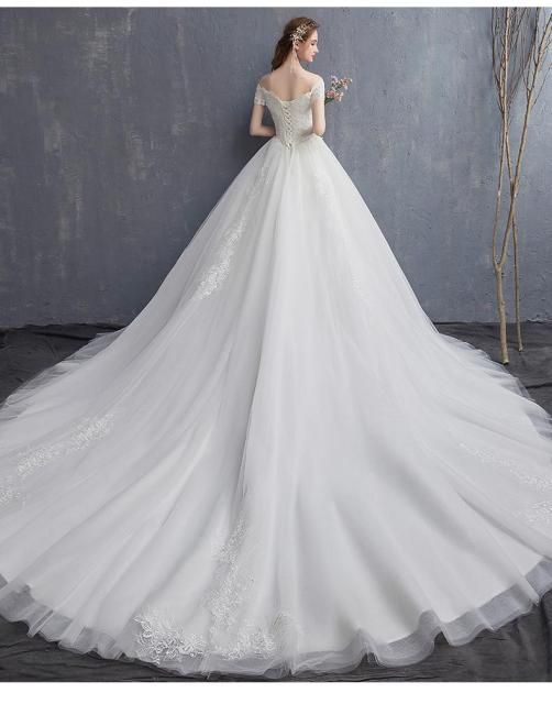 Vintage Off The Shoulder Wedding Dress