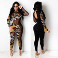 Pura Club Womens Elegant Sexy Jumpsuits Long Sleeve - Vestir en Moda