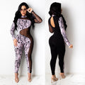 Pura Club Womens Elegant Sexy Jumpsuits Long Sleeve - Vestir en Moda