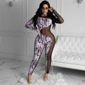 Pura Club Womens Elegant Sexy Jumpsuits Long Sleeve - Vestir en Moda