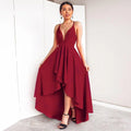 Quiara Sexy V-neck Strap Dress Maxi Dresses - Vestir en Moda