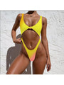 Rachel Hollow Out Backless Gradient Color Swimsuit - Vestir en Moda