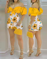 Raisa Summer Fashion Holiday Floral Sleeve Women Rompers - Vestir en Moda