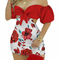 Raisa Summer Fashion Holiday Floral Sleeve Women Rompers - Vestir en Moda