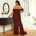 Ramona Long Wedding Party Cocktail Light Sequined Evening Dress - Vestir en Moda