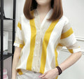 Ramselys Clothing V-neck Stripe Casual Shirt - Vestir en Moda