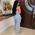 Raquel Vintage Hole Tassel Denim Jumpsuits Women Sexy - Vestir en Moda