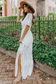 Reign White Lace Romper Maxi