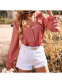 Remy Puff Sleeve Lose Ladies Shirt - Vestir en Moda