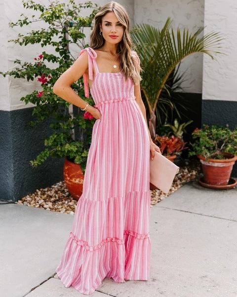 Reyna Strap Maxi Dresses - Vestir en Moda