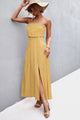 Reyna Strapless Split Maxi Dresses - Vestir en Moda