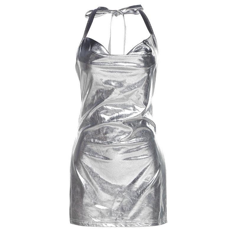 Reyna Women Clothing Collar Sexy Slit Dresses - Vestir en Moda