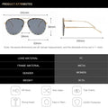 Rimless Luxury Brand Designer Metal Frame Gradient Large Sunglasses - Vestir en Moda