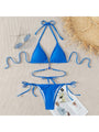 Rosa Sexy Fashion Diamond Design Bikini - Vestir en Moda
