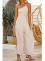 Rosario Backless Double Strap Casual Wide Leg Long Jumpsuits - Vestir en Moda