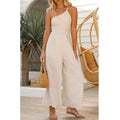 Rosario Backless Double Strap Casual Wide Leg Long Jumpsuits - Vestir en Moda