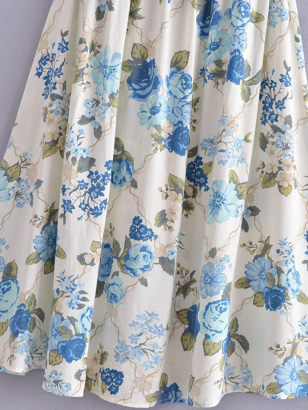 Rosita Women Vacation Cross Backless Rayon Printing Dresses - Vestir en Moda