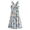 Rosita Women Vacation Cross Backless Rayon Printing Dresses - Vestir en Moda
