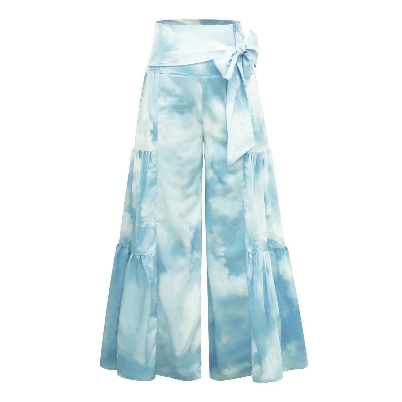 Rowan Digital Printing Casual Loose Flared Wide Leg Pants - Vestir en Moda