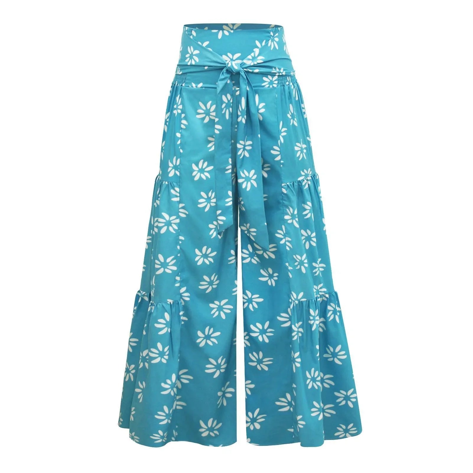 Rowan Digital Printing Casual Loose Flared Wide Leg Pants - Vestir en Moda