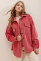 Ruth Loose Corduroy Pocket Long Sleeve Irregular Jacket - Vestir en Moda