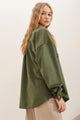 Ruth Loose Corduroy Pocket Long Sleeve Irregular Jacket - Vestir en Moda