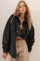 Ruth Loose Corduroy Pocket Long Sleeve Irregular Jacket - Vestir en Moda