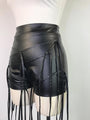 Ryan Sexy PU Leather Style Rope Braided Low Waist Solid Shorts - Vestir en Moda