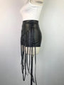 Ryan Sexy PU Leather Style Rope Braided Low Waist Solid Shorts - Vestir en Moda